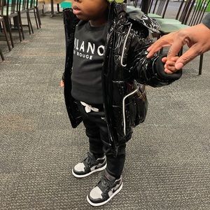 TODDLER MILANO BLACK PUFFER COAT